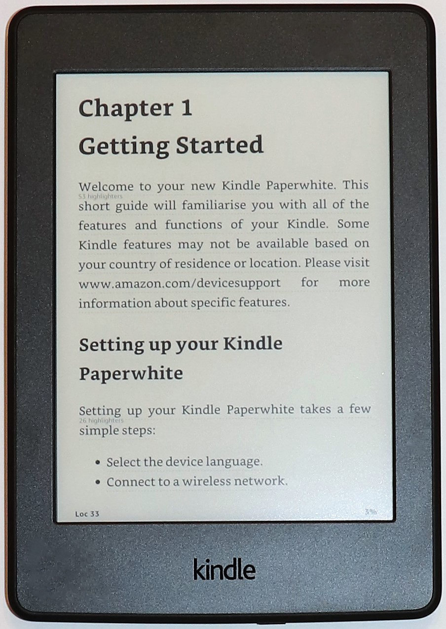 Kindle Paperwhite 3の端末写真